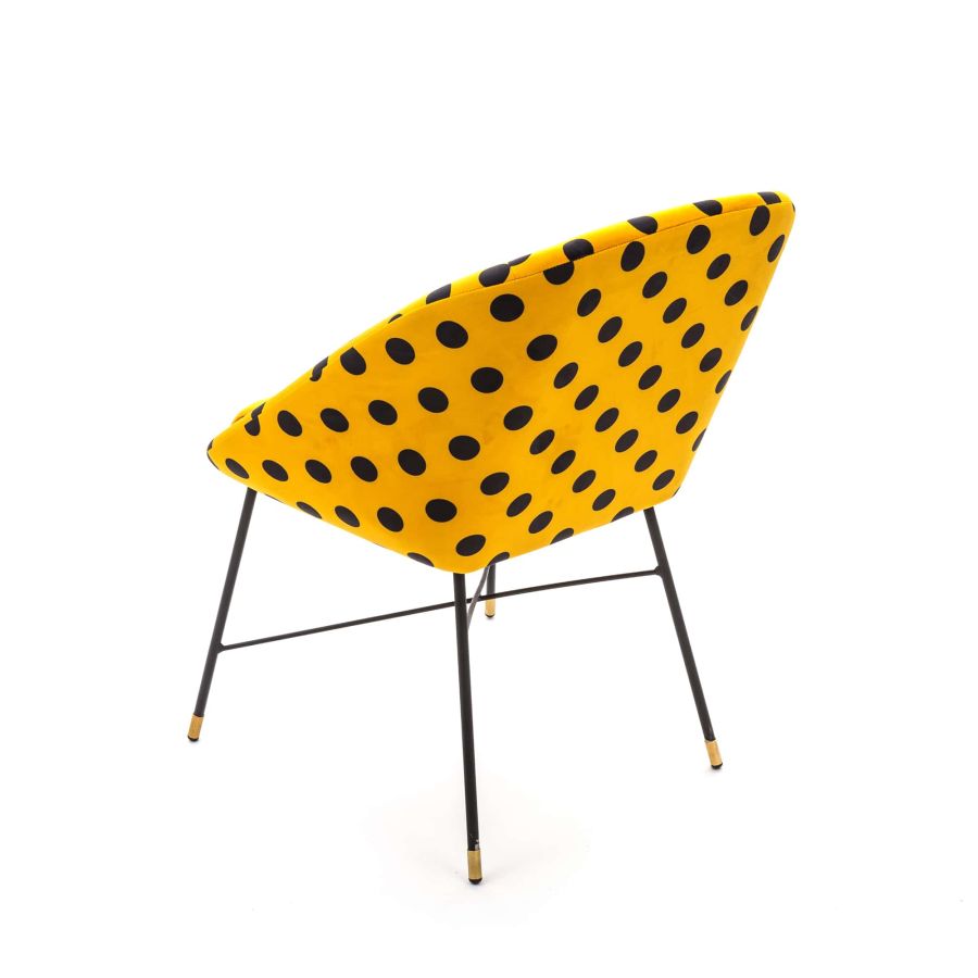 Fabric Fully Upholseted Padded Chair Shit by Seletti