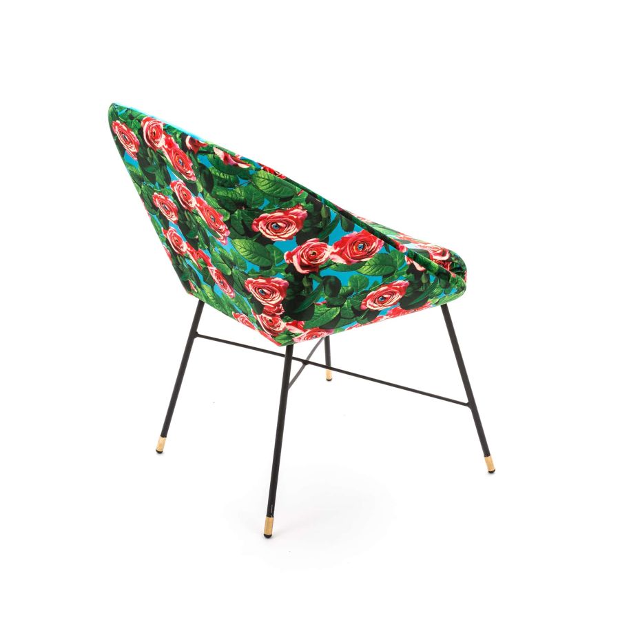 Fabric Fully Upholseted Padded Chair Snakes by Seletti