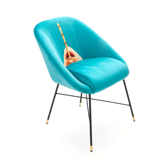 Fabric Fully Upholseted Padded Chair Drill by Seletti