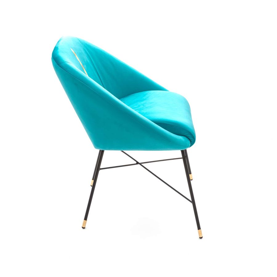 Fabric Fully Upholseted Padded Chair Drill by Seletti