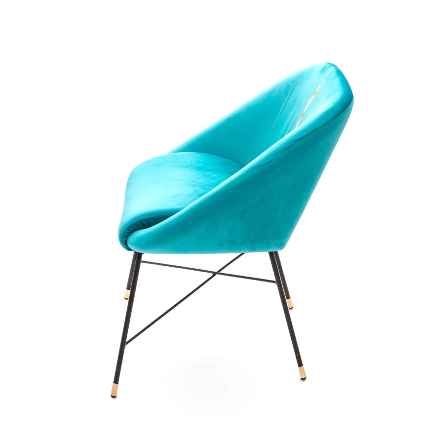 Fabric Fully Upholseted Padded Chair Drill by Seletti