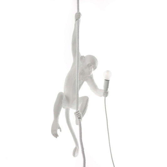 LED Resin Indoor/Outdoor Pendant Lamp Monkey Lamp Ceiling by Seletti #White