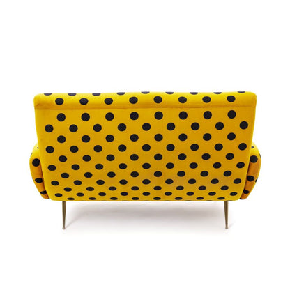 Fabric Fully Upholstered Two Seater Sofa Shit by Seletti