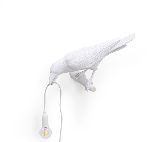 Bird Looking Left Wall Lamp by Seletti #White