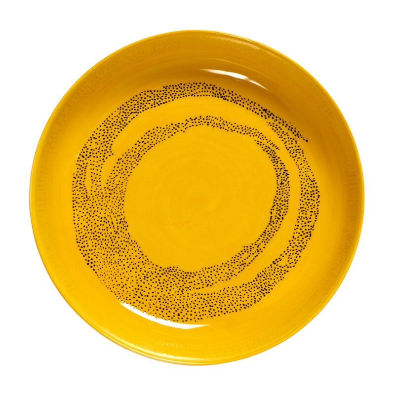 Feast deep plate by Serax #2 pcs, yellow - black #