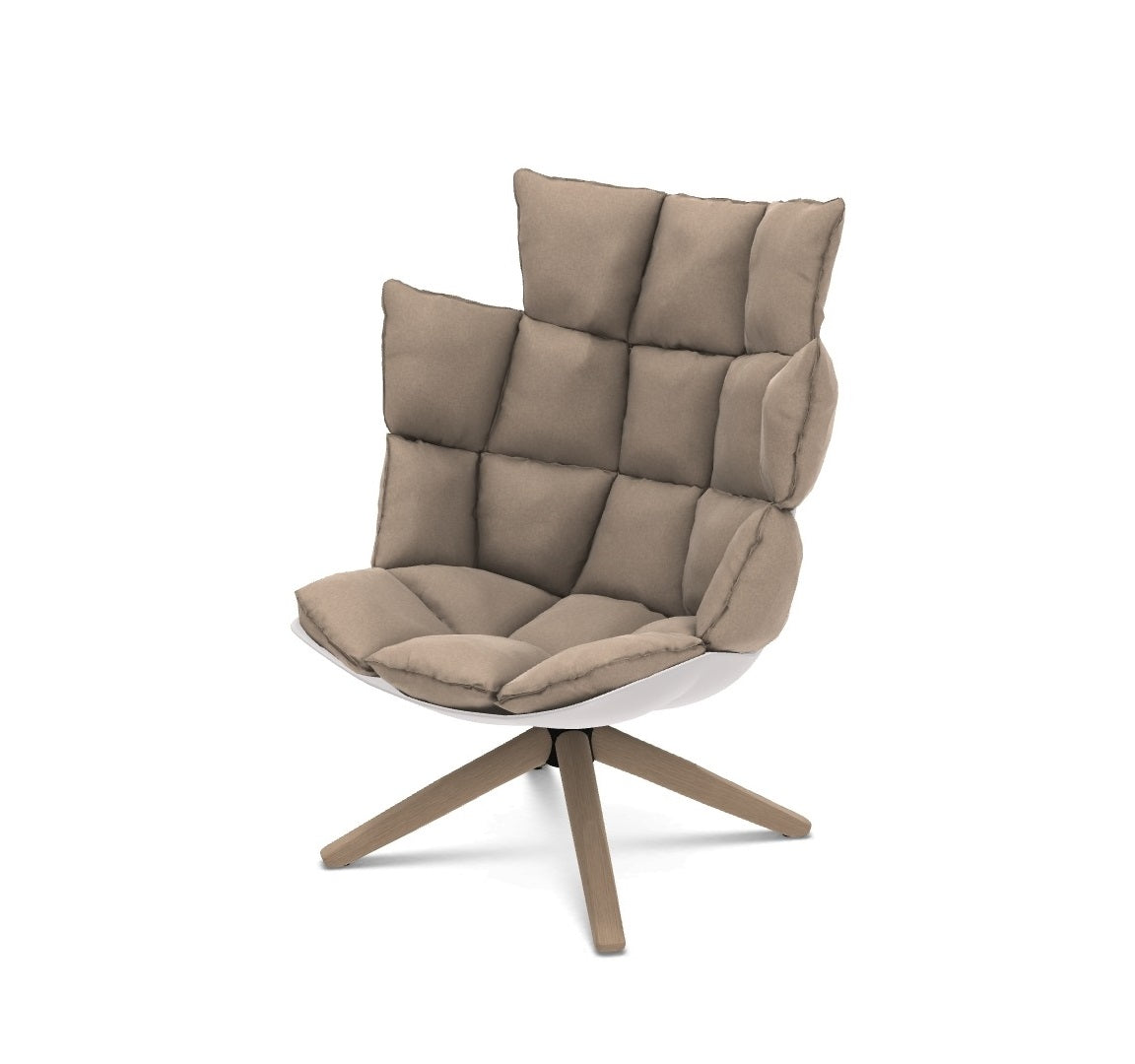 Husk H3G Swivel Armchair With Headrest - B&B Italia