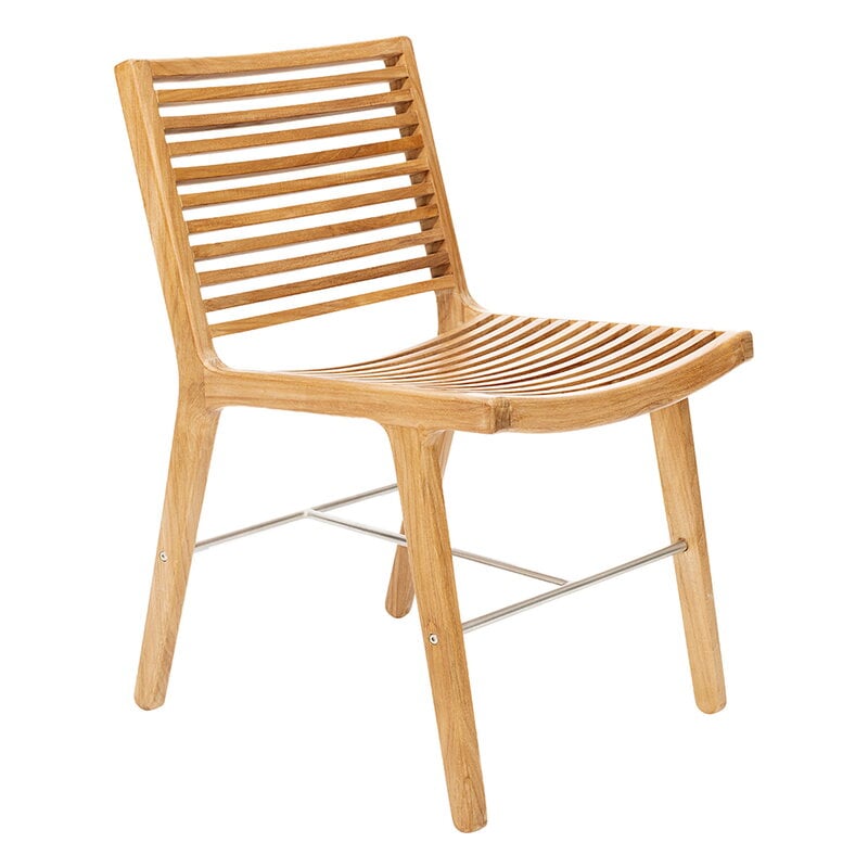 RIB dining chair by Sibast #teak - stainless steel #