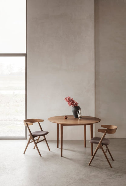 No 3 table, 120 cm, extendable, white oiled oak