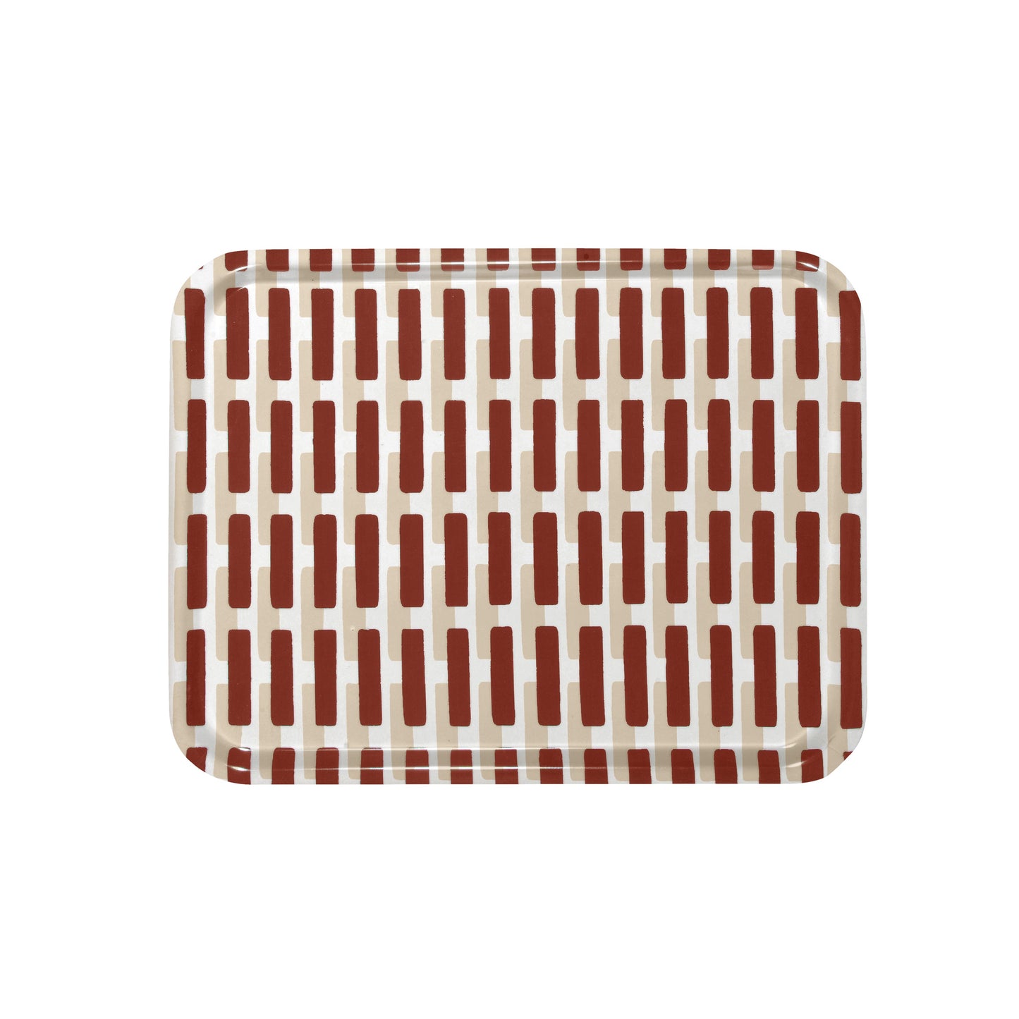 Artek Siena Tray, large — brick red/sand shadow