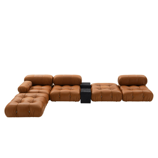 Camaleonda Modular sectional tufted leather sofa by B&B Italia