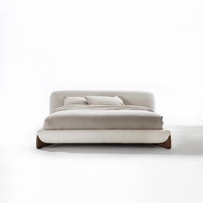SOFTBAY - Wooden double bed with upholstered headboard (Request Info)