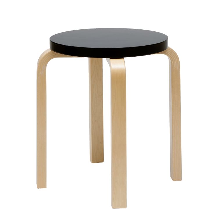 STOOL E60 - Stackable wooden stool