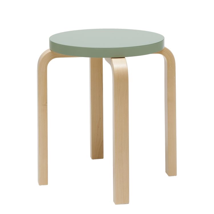 STOOL E60 - Stackable wooden stool