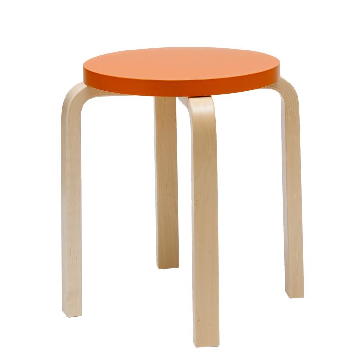 STOOL E60 - Stackable wooden stool