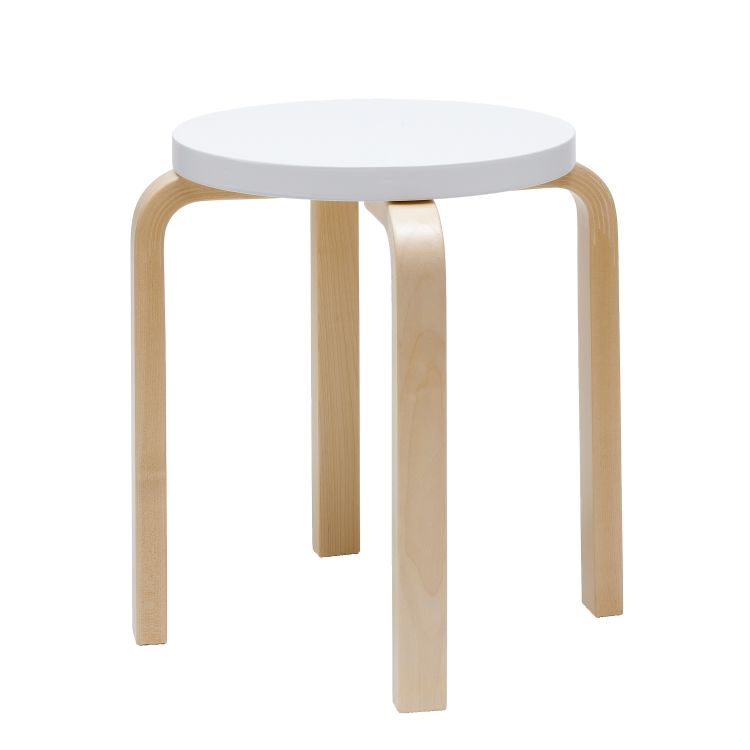 STOOL E60 - Stackable wooden stool