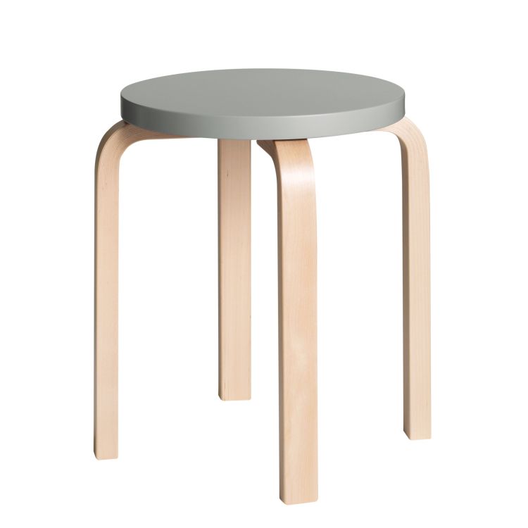 STOOL E60 - Stackable wooden stool