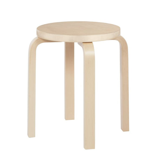 STOOL E60 - Stackable wooden stool