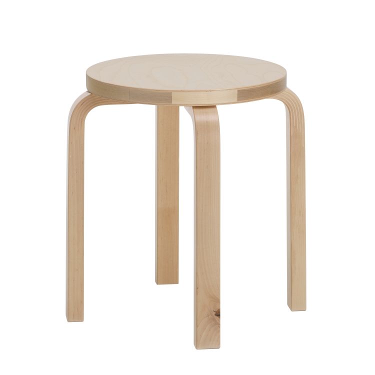 STOOL E60 - Stackable wooden stool