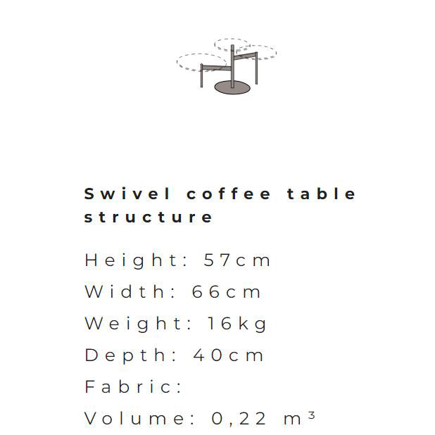 TRIS - Swivel coffee tabl