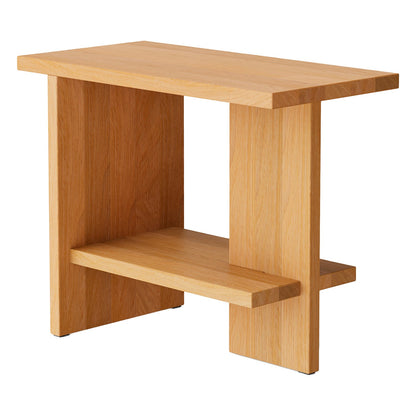 Tee side table, rectangular, oiled oak