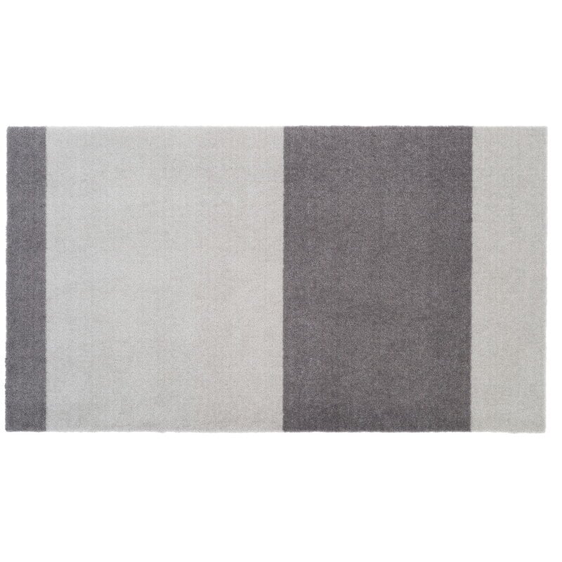 Stripes horizontal floor mat by Tica Copenhagen #90 x 130 cm, grey #