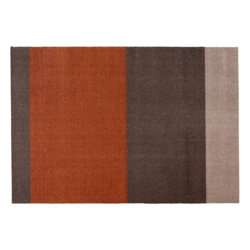 Stripes horizontal floor mat by Tica Copenhagen #60 x 90 cm, brown - terracotta #