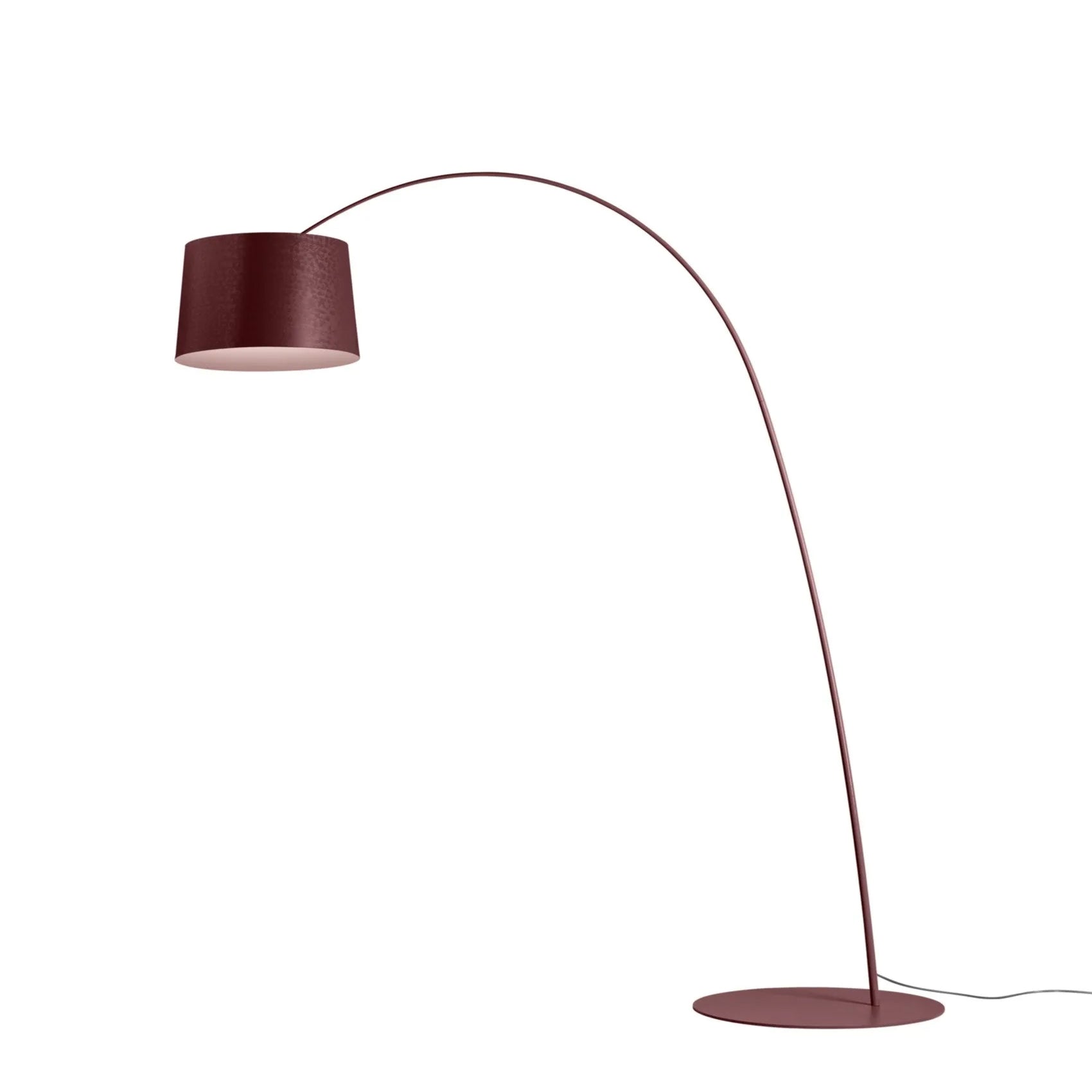 Twiggy - Composite Material Arc floor Lamp With Metal Base by Foscarini #Burgundy