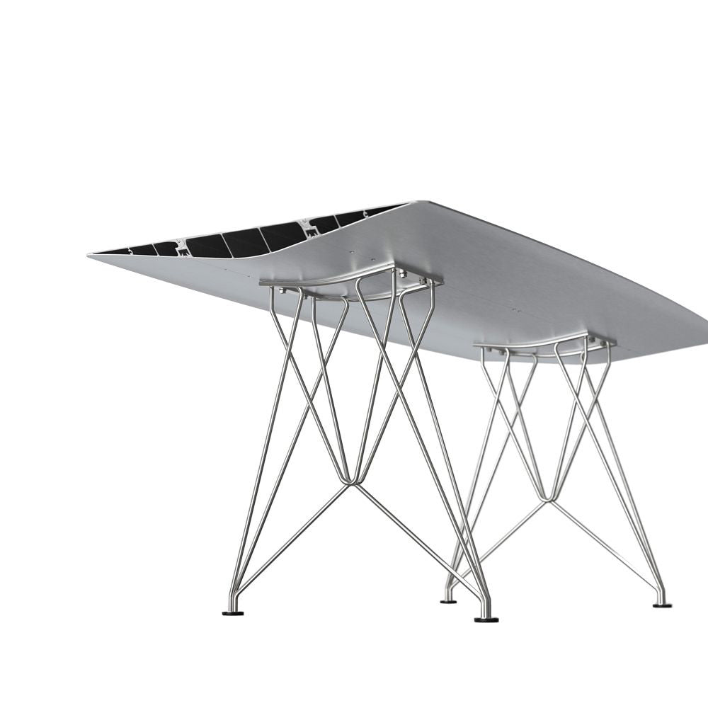 Rectangular Stainless Steel Writing Desk Table B Desk by Bd Barcelona Design