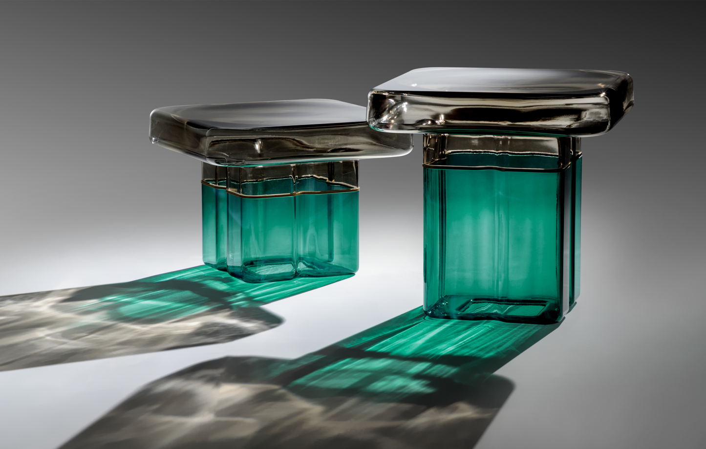 TAU - Oval glass coffee table