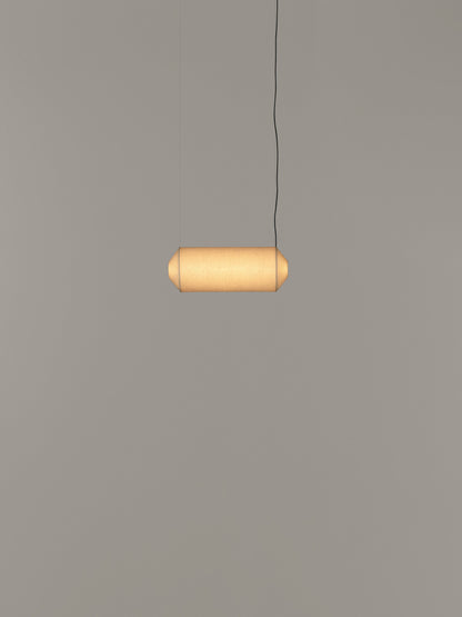 Tekiò Horizontal - LED dimmable japanese paper pendant lamp by Santa & Cole