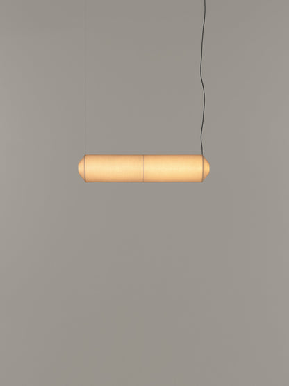 Tekiò Horizontal - LED dimmable japanese paper pendant lamp by Santa & Cole
