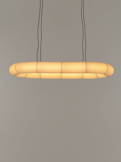 Tekiò Circular - LED dimmable japanese paper pendant lamp by Santa & Cole