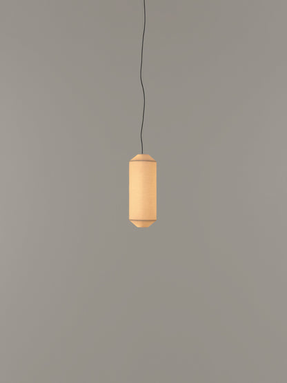 Tekiò Vertical - LED dimmable japanese paper pendant lamp by Santa & Cole