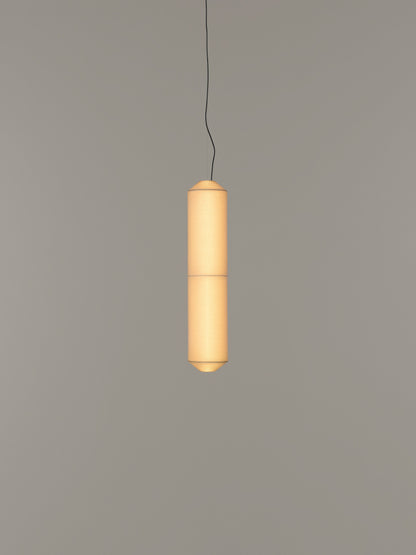 Tekiò Vertical - LED dimmable japanese paper pendant lamp by Santa & Cole