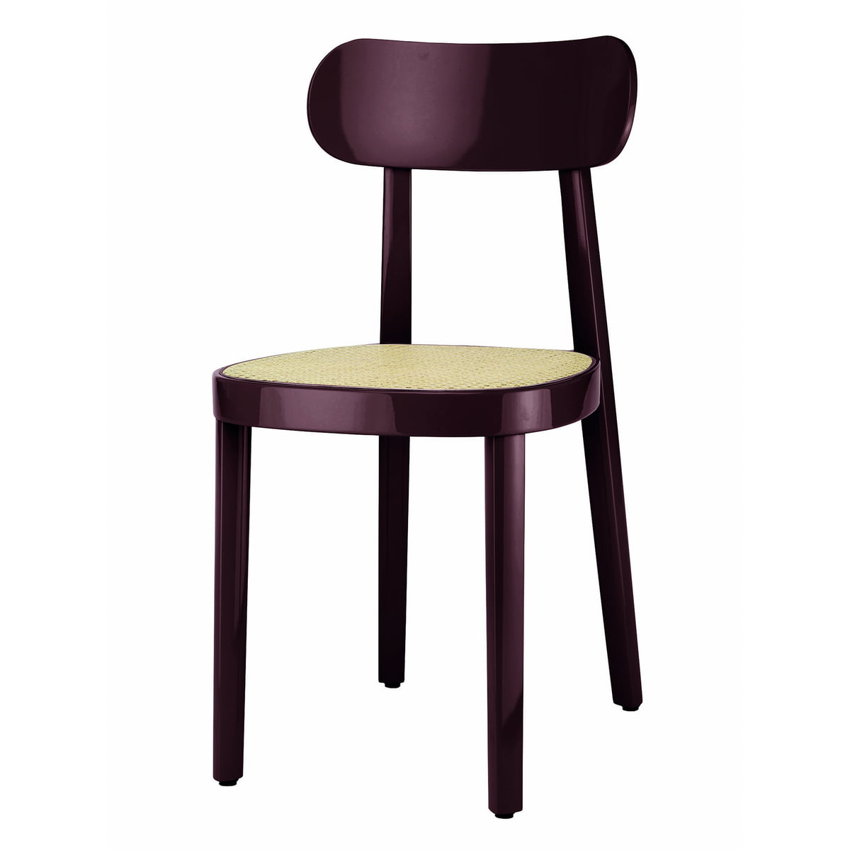 118 - Wooden Chair by Thonet #high-gloss lacquer | dark brown