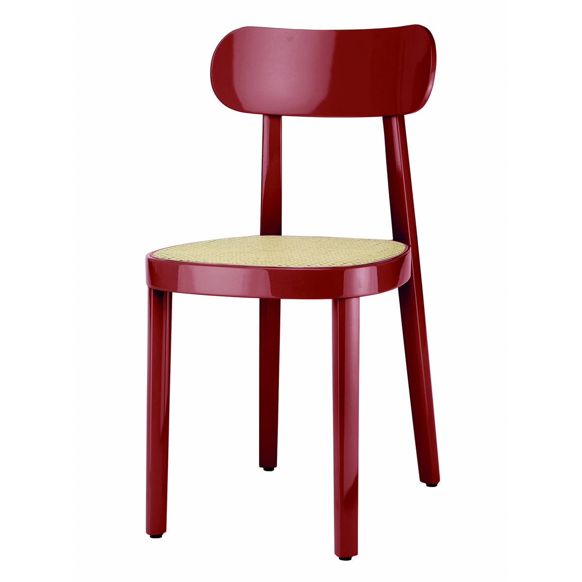 118 - Wooden Chair by Thonet #high-gloss lacquer | dark red