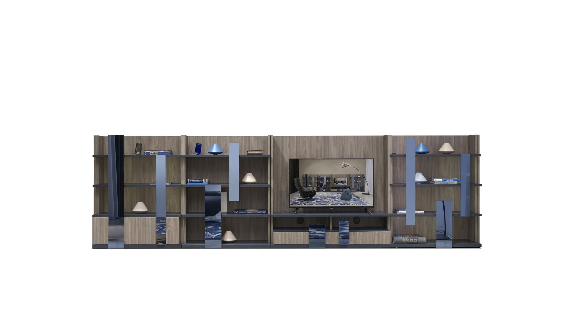 TOCCATA BOOKCASE E - WOOD-LIKE STRUCTURE by Roche Bobois