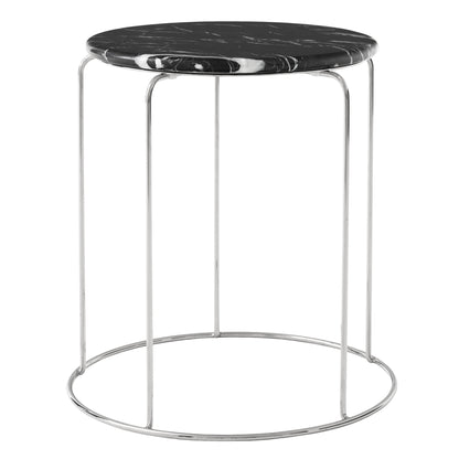 Wire Stool VP11 top, Nero Marquina marble