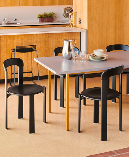 Two-Colour table, 200 x 90 cm, ochre - light grey