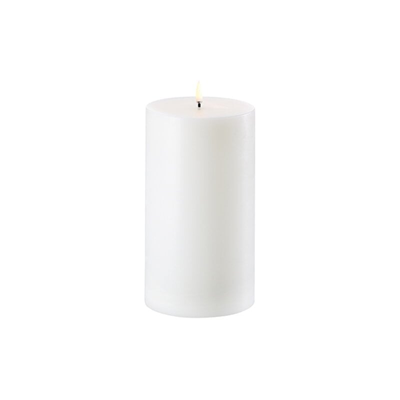 LED pillar candle by Uyuni Lighting #5,8 x10 cm, nordic white #