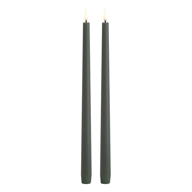 LED taper candle by Uyuni Lighting #32 cm, 2 pcs, olive green #