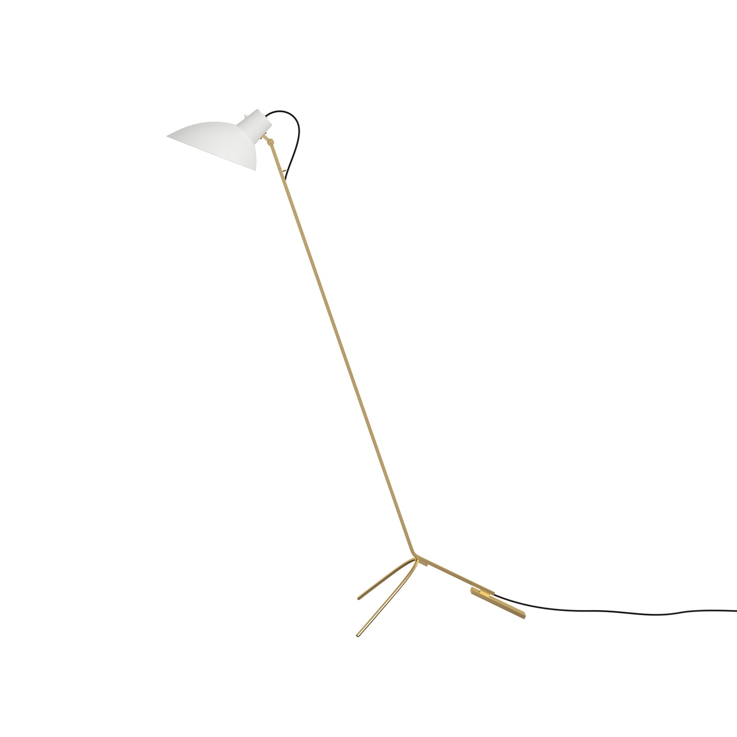 Floor Lamp Vv Cinquanta by Astep #Brass Frame / White Reflector