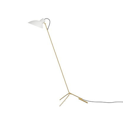Floor Lamp Vv Cinquanta by Astep #Brass Frame / White Reflector