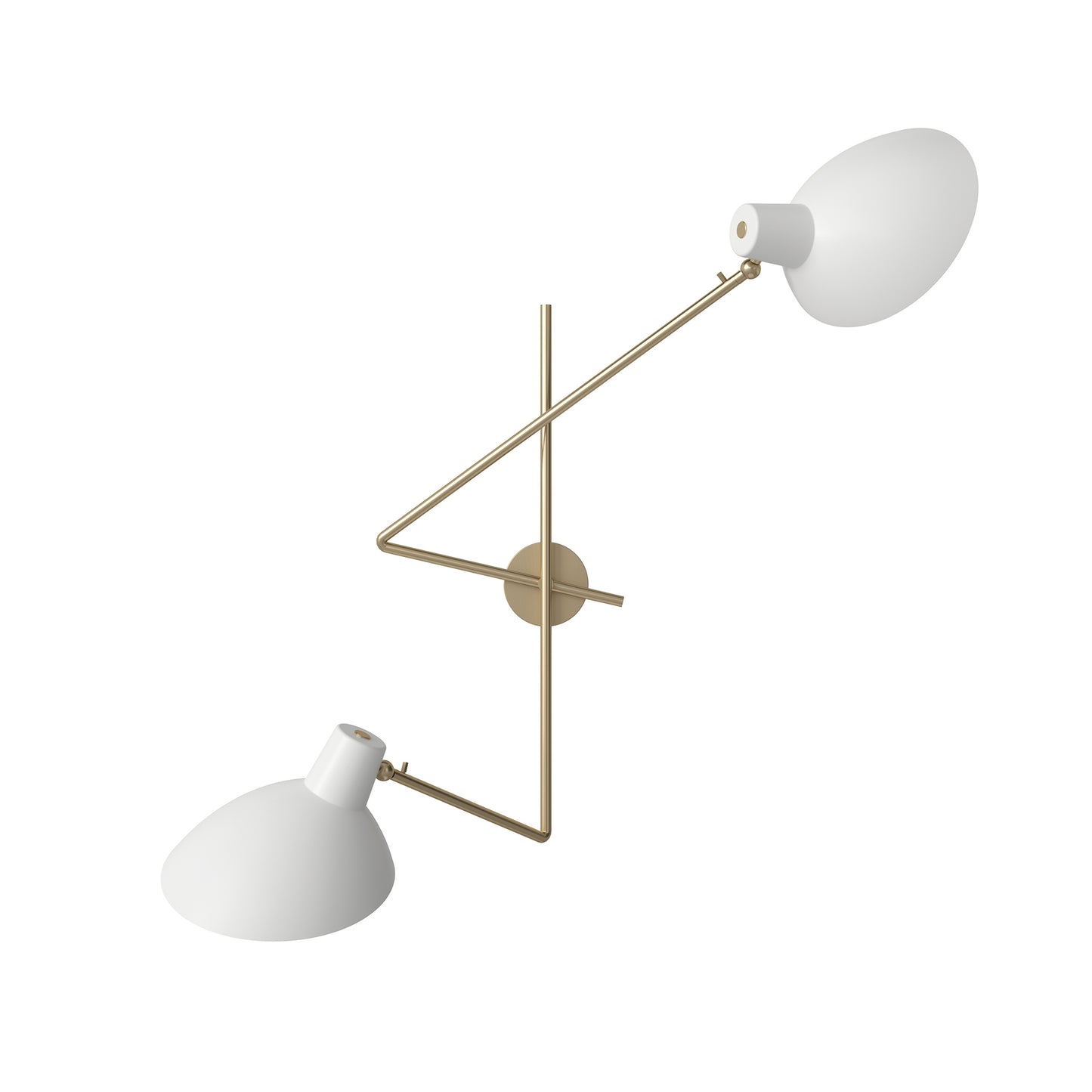Wall Lamp Vv Cinquanta Twin by Astep #Brass Mount / White Reflectors