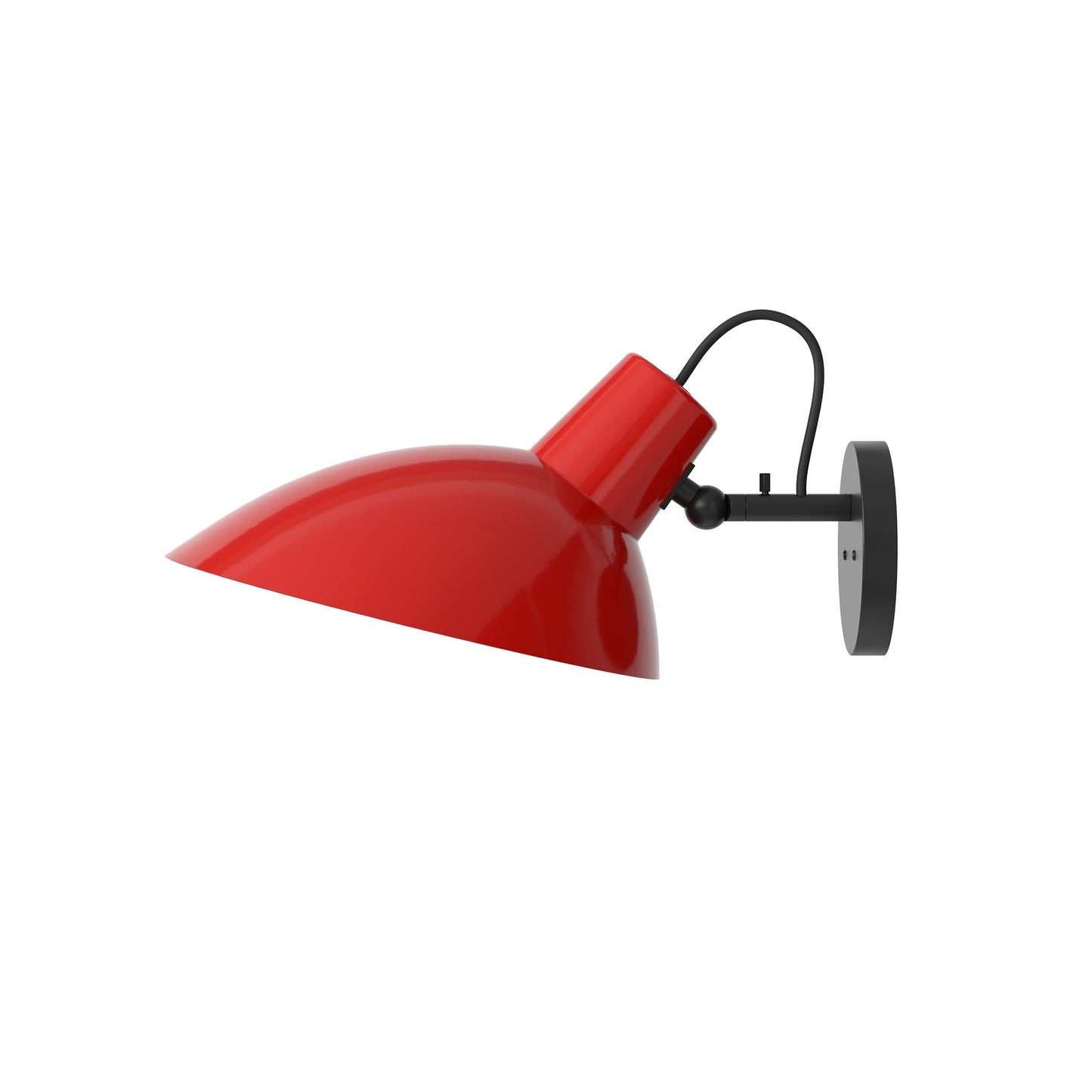 Wall Lamp VV Cinquanta by Astep #Black Mount / Red Reflector