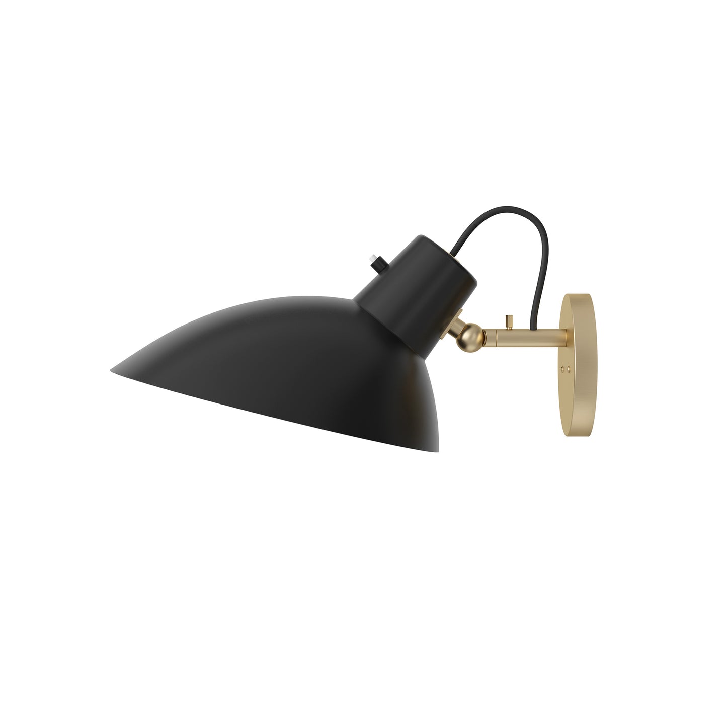 Wall Lamp VV Cinquanta by Astep #Brass Mount / Black Reflector with Switch