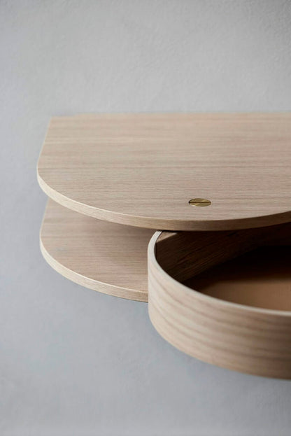 Valet wall drawer, small, light oak