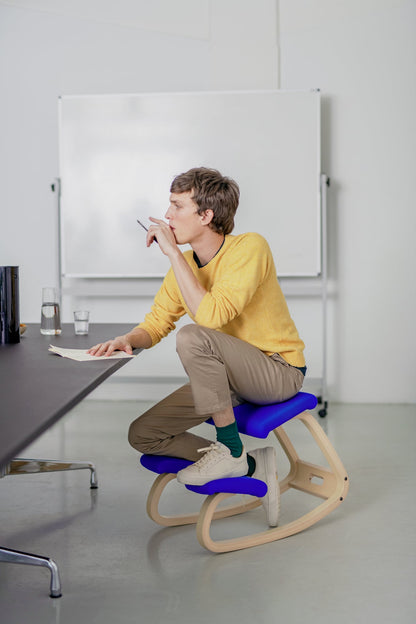 Variable kneeling chair, light brown ash - Revive 424