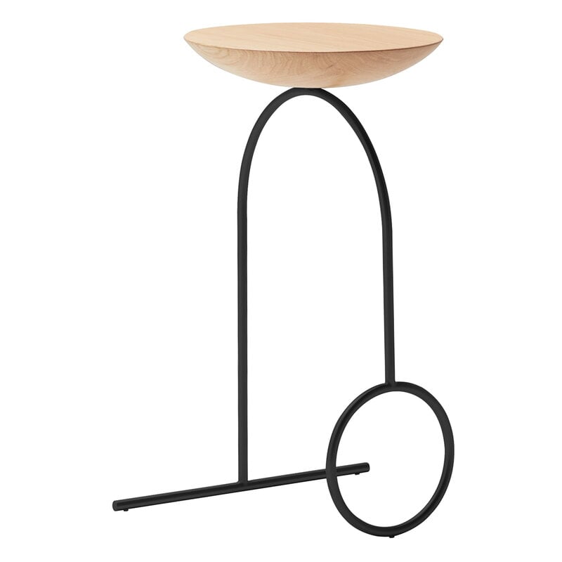 Giro sculpture table by Viccarbe #black - matt stained oak #