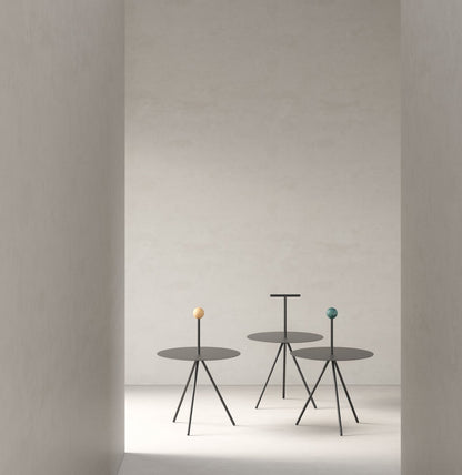 Trino table, black - oak handle